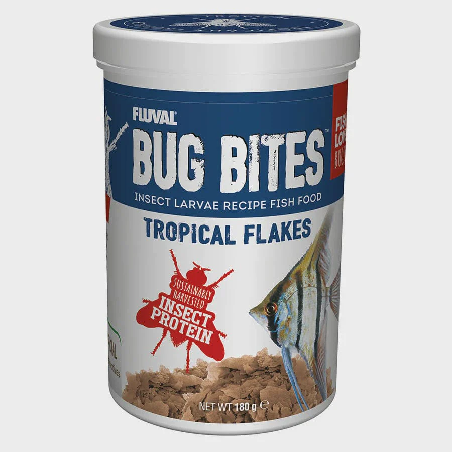 Fluval Bug Bites Tropical Flakes 90gm