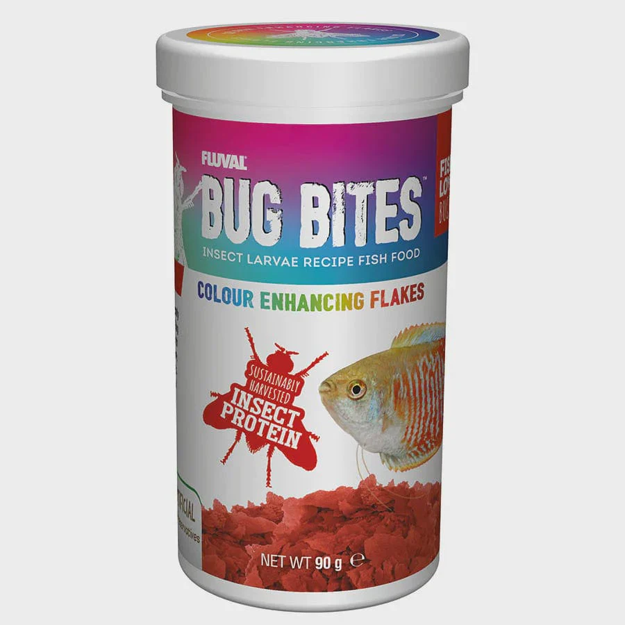 Fluval Bug Bites Colour Enhance Flakes 45gm