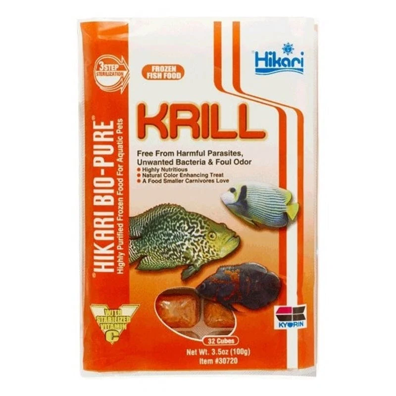 Buy Hikari Frozen Krill 100g 32 Cubes Fine Pebble Aquarium