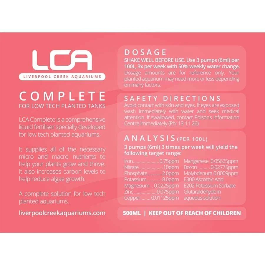 LCA Liquid Fertiliser - Low Tech Complete 500ml - Image 2