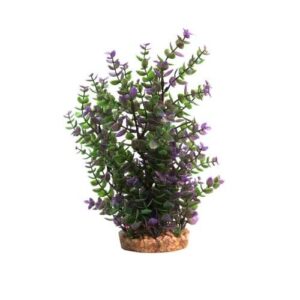 Aqua One Ornament Plastic Plant Purple Hygrophila With Gravel Base L 30cm (28207)