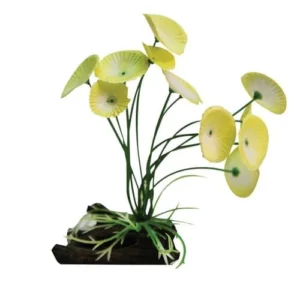 Aqua One Ornament Plastic Plant Narcissus With Log Base S 12cm (28183)